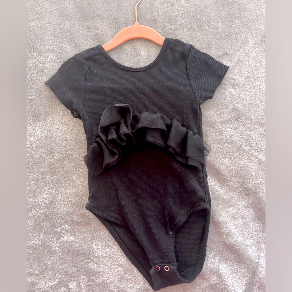 Zara kids, Black Ruffled Kids One Piece. Size 2-3 years